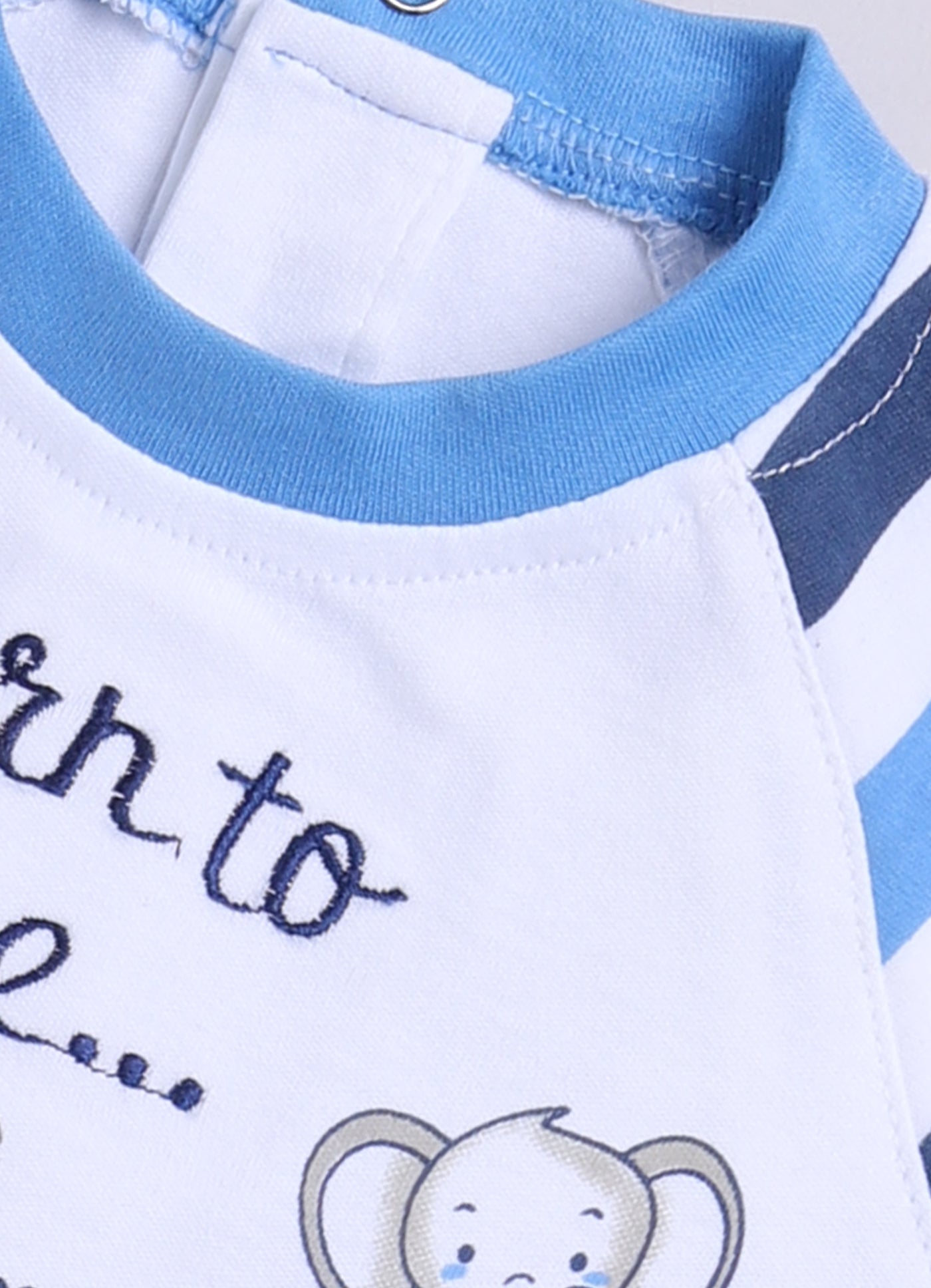 Half Sleeves Romper for Baby Boys 100% Pure Cotton-SKY