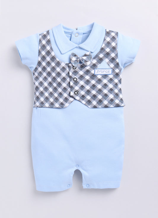 Half Sleeves Round neck Romper/Summer clothes/Creeper/new born/infent wear/ for Baby Boys 100% Pure Cotton-ROYAL