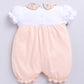 Half Sleeves Round neck Romper/Summer clothes/Creeper/new born/infent wear/ for Baby Girls 100% Pure Cotton-PEACH