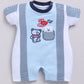 Half Sleeves Round neck Romper/Summer clothes/Creeper/new born/infent wear/ for Baby Boys 100% Pure Cotton-SKY