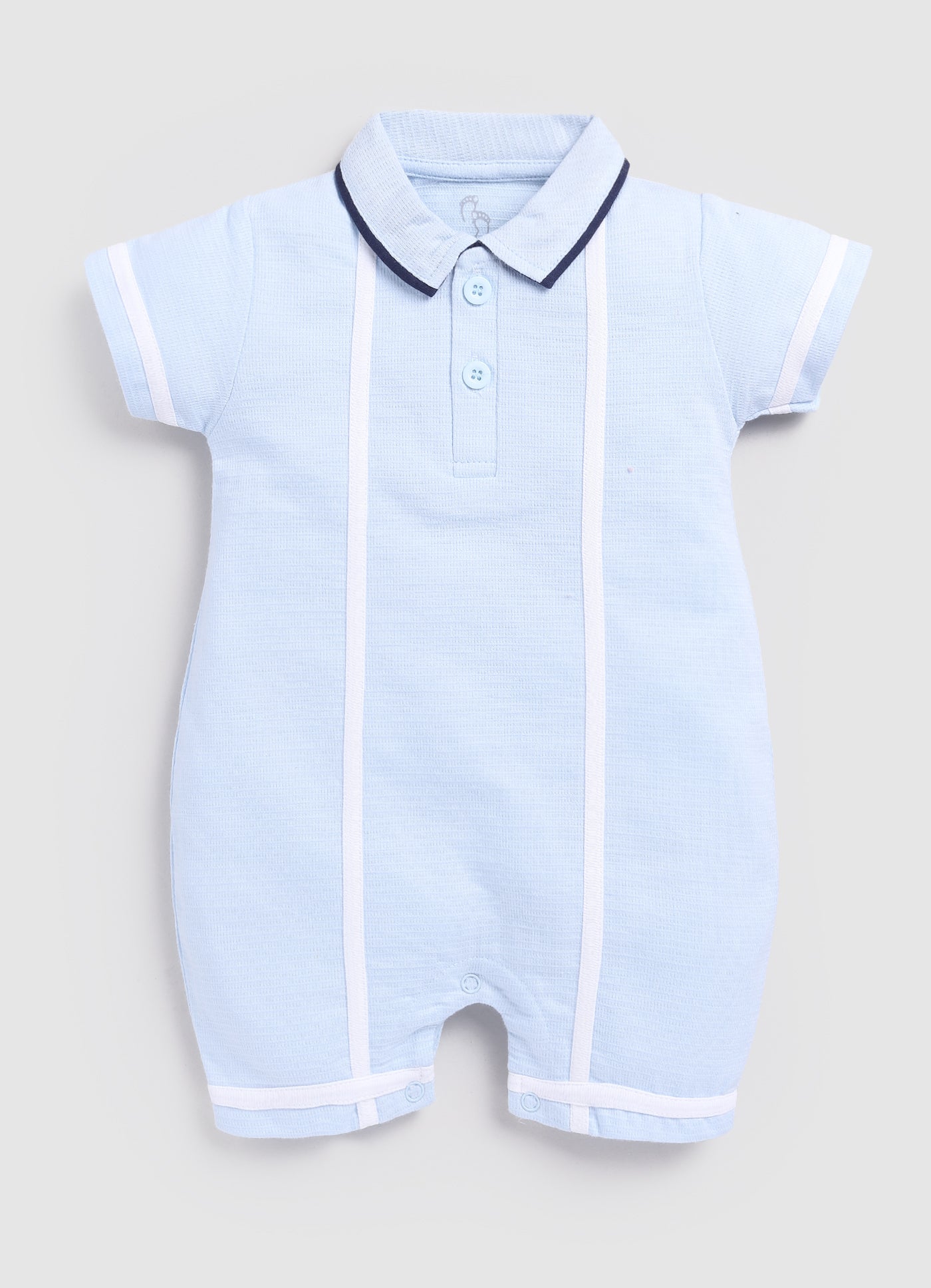 Formal Striped Baby Boy Romper-Sky Blue