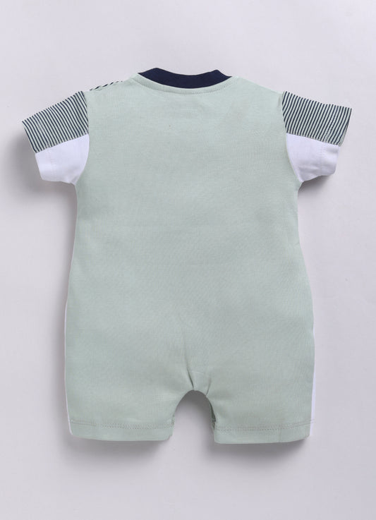 Half Sleeves Round neck Romper/Summer clothes/Creeper/new born/infent wear/ for Baby Boys 100% Pure Cotton-OLIVE