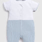 Coller neck Baby Boy Romper-White
