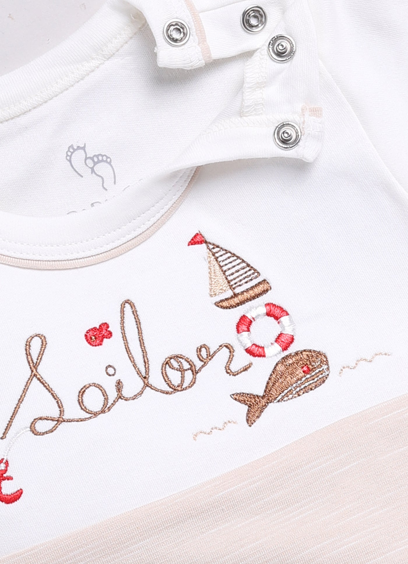 Little Salor Romper for Baby Boy-Beige