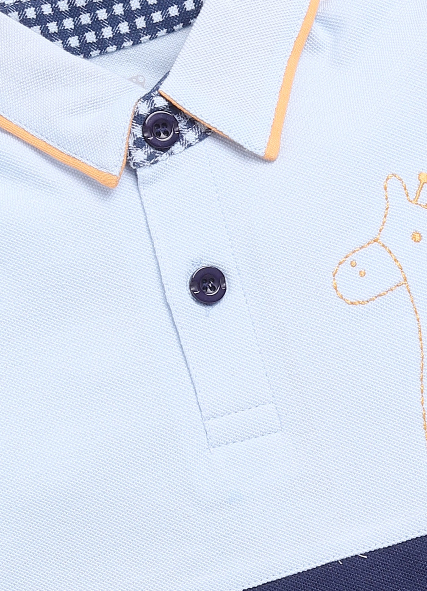 Boy's Printed T shirt with Short-Sky Blue