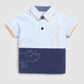 Boy's Printed T shirt with Short-Sky Blue