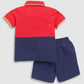 Boy's Printed T shirt with Short-Red