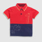 Boy's Printed T shirt with Short-Red