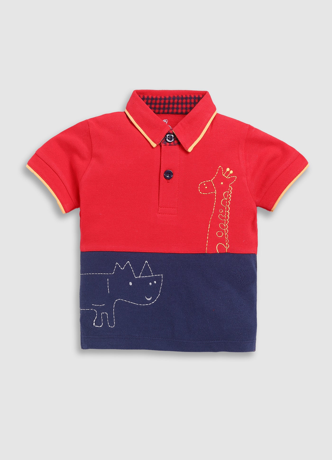 Boy's Printed T shirt with Short-Red