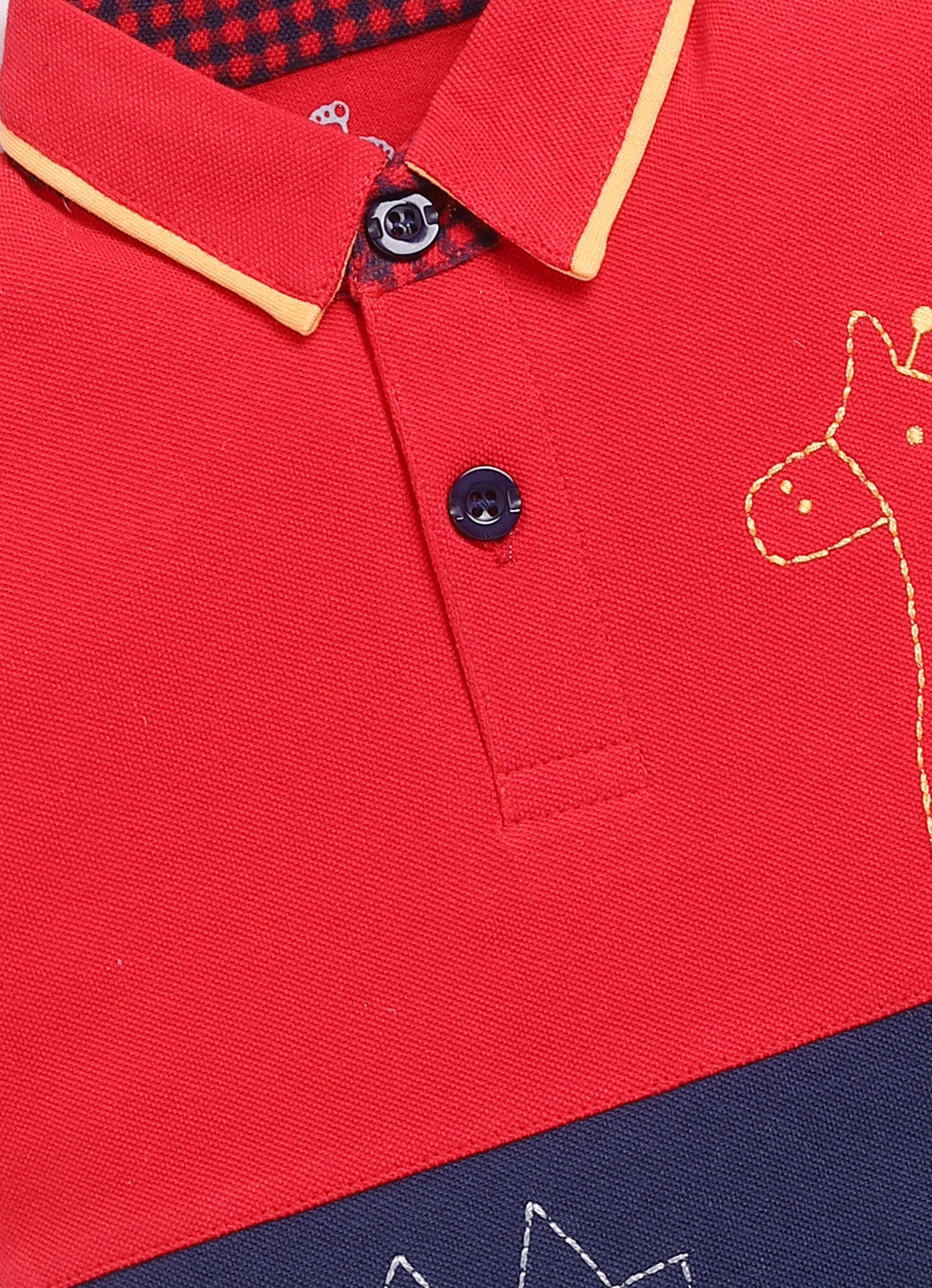 Boy's Printed T shirt with Short-Red