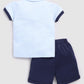 Baby Boy T shirt with Short set-Sky Blue