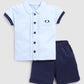 Baby Boy T shirt with Short set-Sky Blue