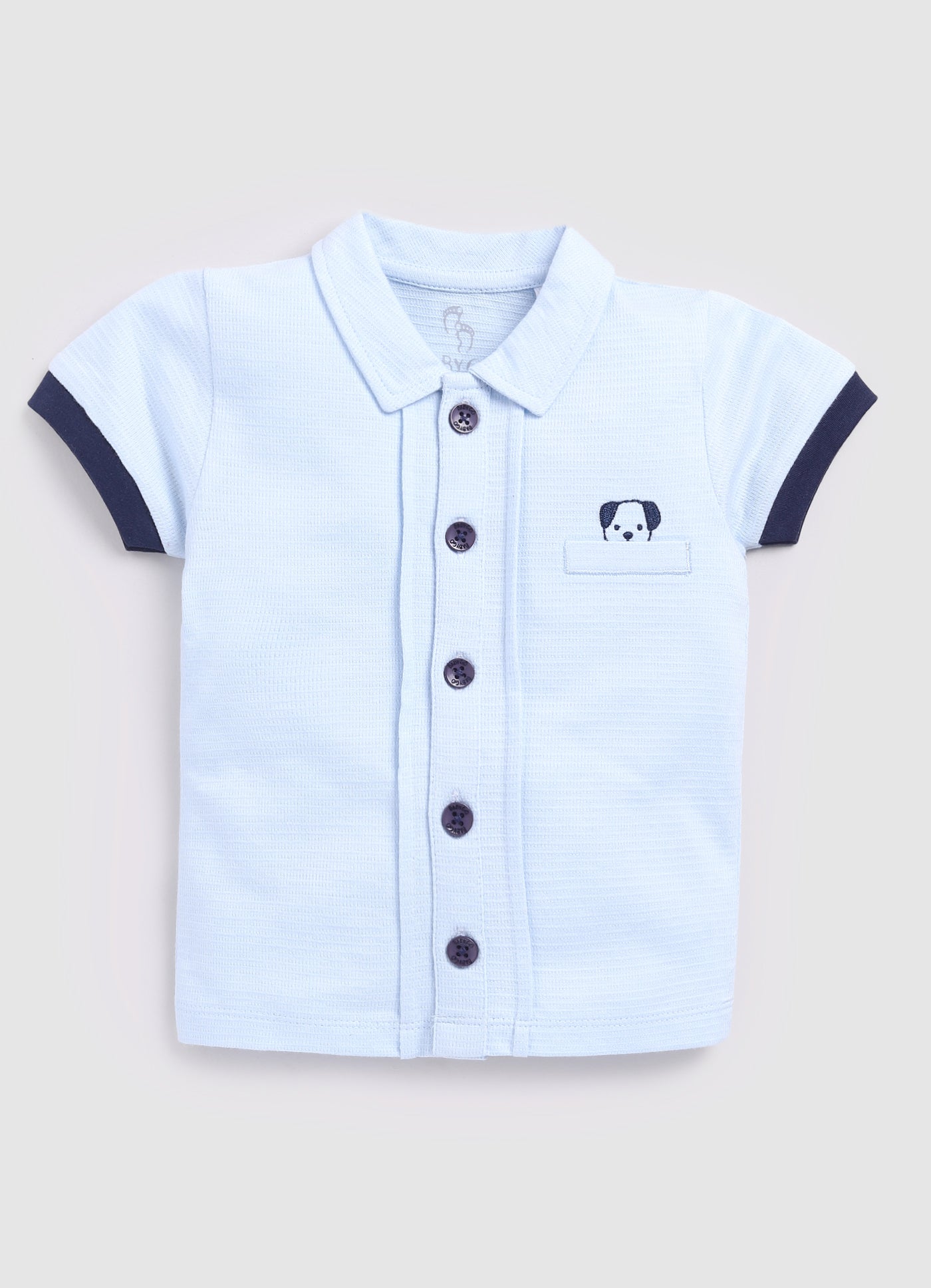 Baby Boy T shirt with Short set-Sky Blue