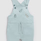 Baby Boy Cute Dino Dungaree-Green