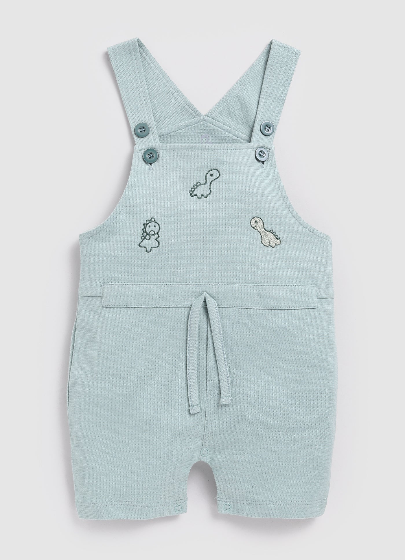 Baby Boy Cute Dino Dungaree-Green