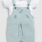 Baby Boy Cute Dino Dungaree-Green