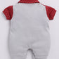 Half Sleeves Round neck Romper for Baby Boys 100% Pure Cotton-GREY