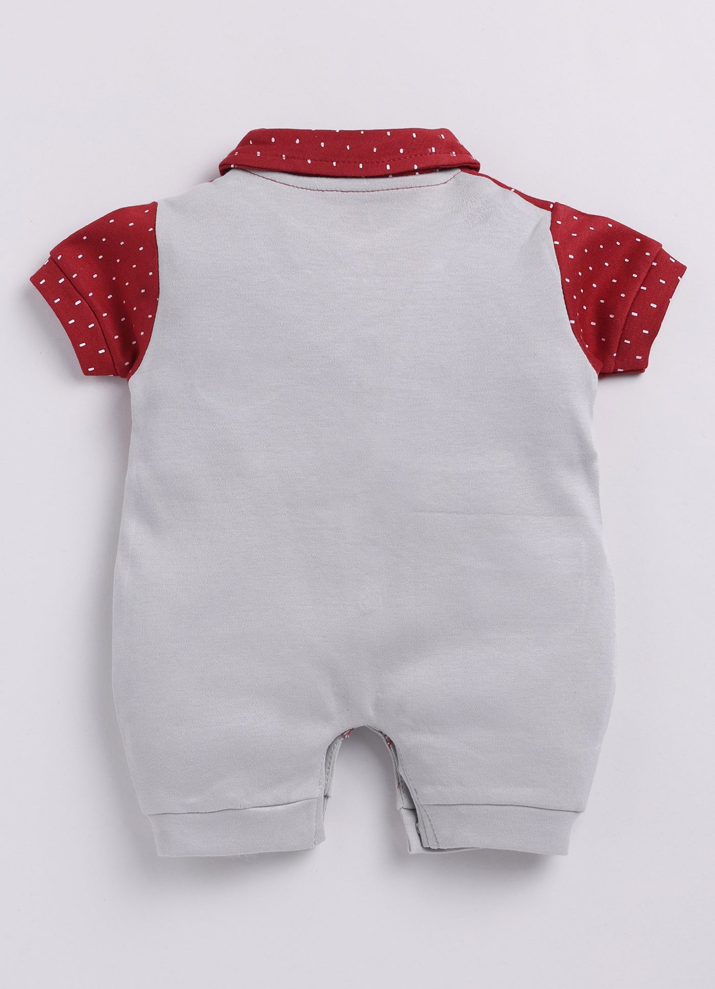 Half Sleeves Round neck Romper for Baby Boys 100% Pure Cotton-GREY