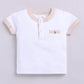 Half T-shirt and Shorts Set for Baby Boys 100% pure cotton-BEIGE