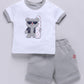 T-shirt and Shorts Set for Baby Boys 100% pure cotton-BEIGE