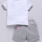 T-shirt and Shorts Set for Baby Boys 100% pure cotton-BEIGE