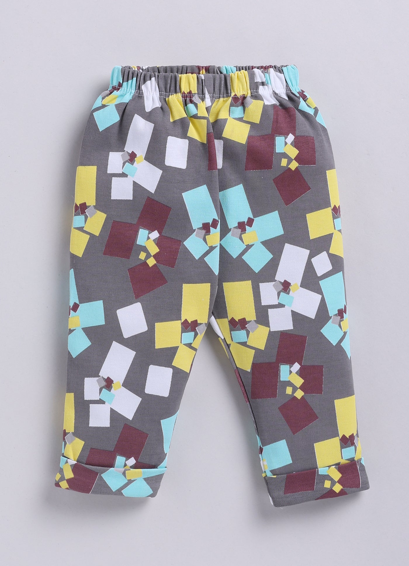 Unisex Baby Cotton Solid Top And Pajama Set GREY MEL