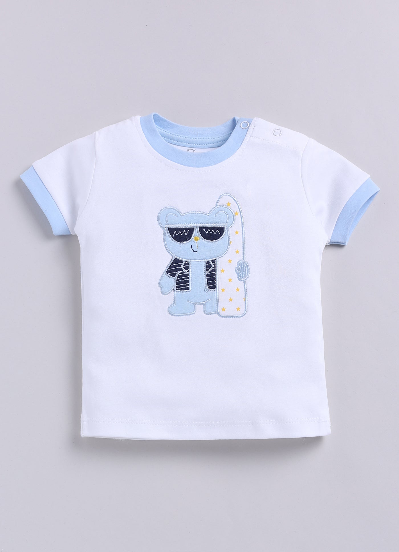 T-shirt and Shorts Set for Baby Boys 100% pure cotton-SKY