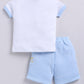 T-shirt and Shorts Set for Baby Boys 100% pure cotton-SKY