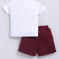 T-shirt and Shorts Set for Baby Boys 100% pure cotton-MAROON