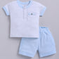 Half T-shirt and Shorts Set for Baby Boys 100% pure cotton-SKY
