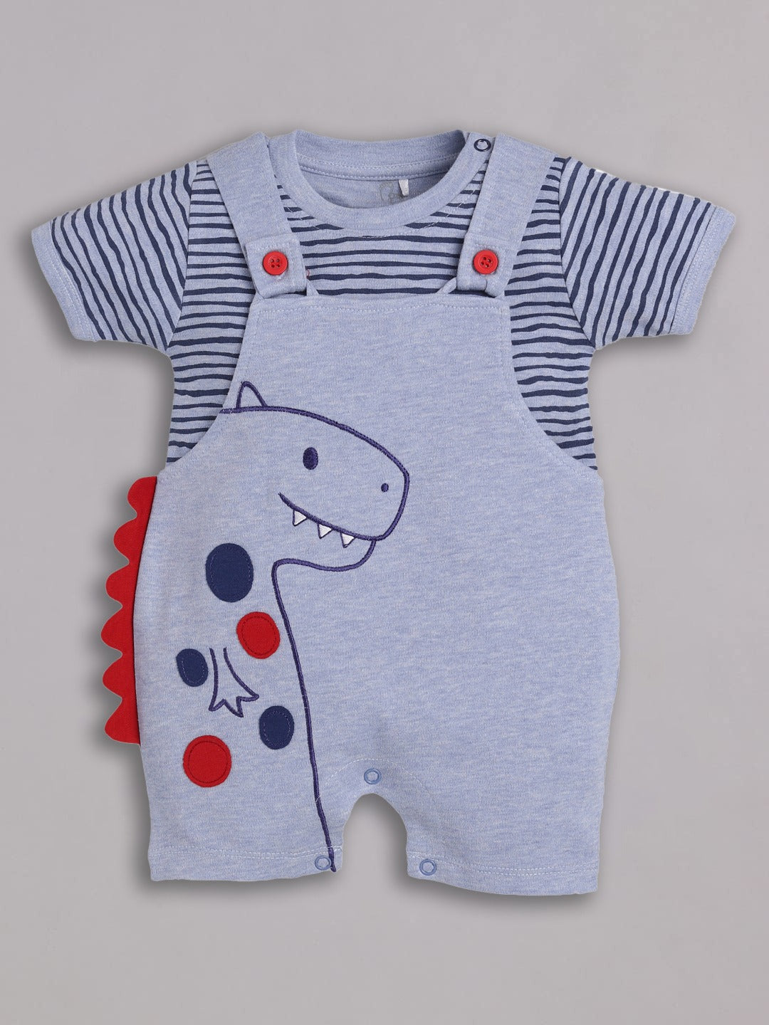 100% Pure Cotton Dungaree for Baby Boys-SKY