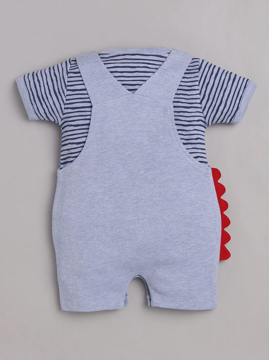 100% Pure Cotton Dungaree for Baby Boys-SKY