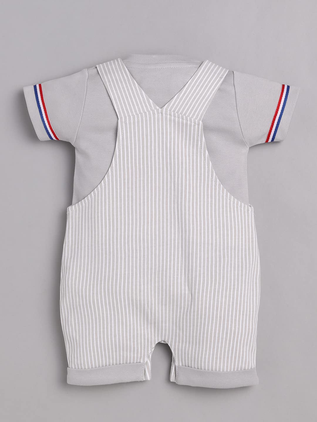 100% Pure Cotton Dungaree for Baby Boys-BEIGE