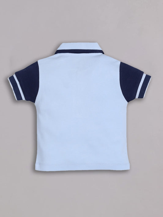 T-shirt and Shorts Set for Baby Boys 100% pure cotton-NAVY