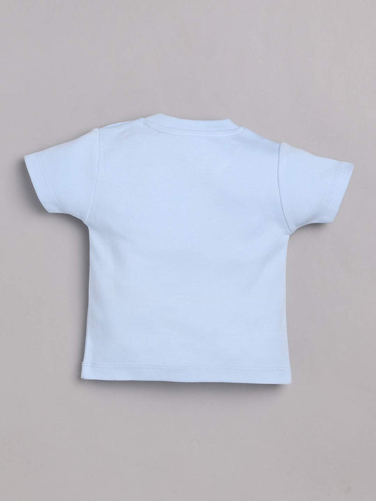 T-shirt and Shorts Set for Baby Boys 100% pure cotton-SKY