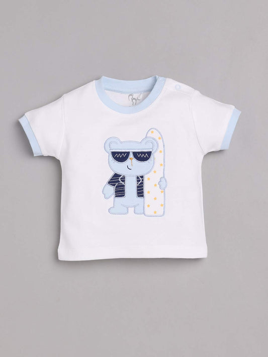 T-shirt and Shorts Set for Baby Boys 100% pure cotton-SKY