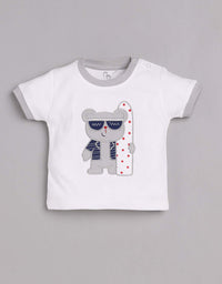 T-shirt and Shorts Set for Baby Boys 100% pure cotton-BEIGE
