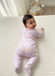Full Sleeve Romper for Girls - Stone