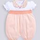 Half Sleeves Round neck Romper/Summer clothes/Creeper/new born/infent wear/ for Baby Girls 100% Pure Cotton-PEACH