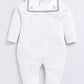 Striped Baby Boy Full Sleeve Romper-White