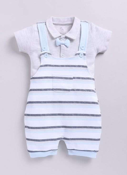 BabyGo Baby Boy Dungaree-Sky