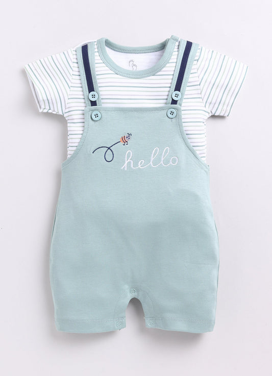 Comfy Summer Baby Boy Dungaree-Pista