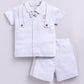 Casual Baby Boy Half T Shirt & Shorts Set-Grey