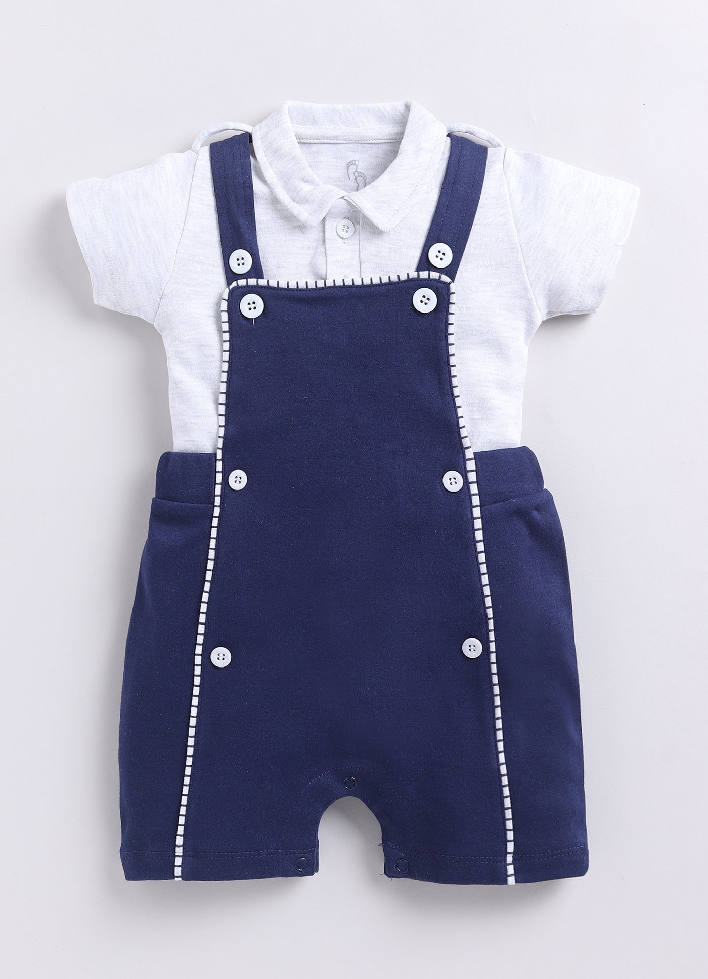 Baby Boy Comfy Dungaree-Navy