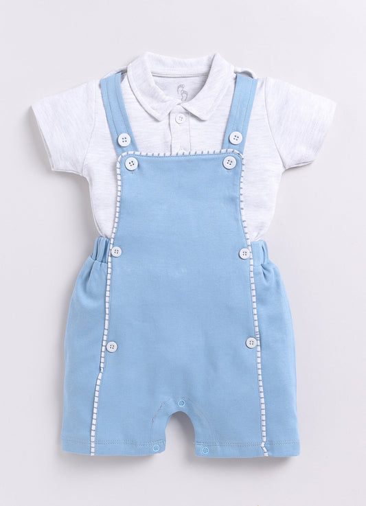 Baby Boy Comfy Dungaree-Pista