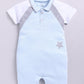 Casual Half Sleeve Baby Boy Romper-Sky Blue