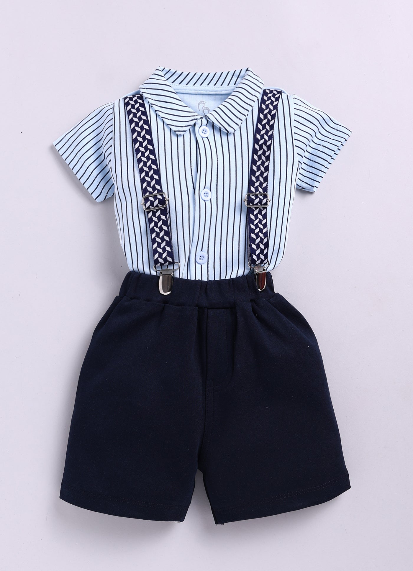 Designer Boss Baby Boy Dungaree-Sky Blue