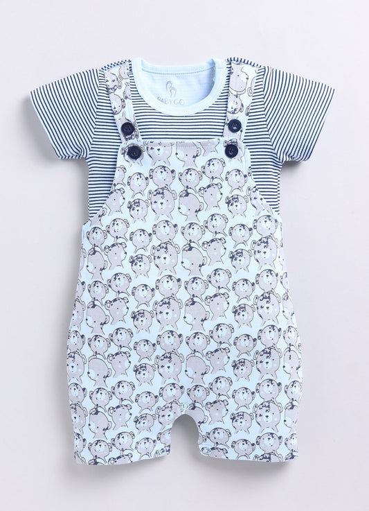 Comfy Summer Baby Boy Dungaree-Blue