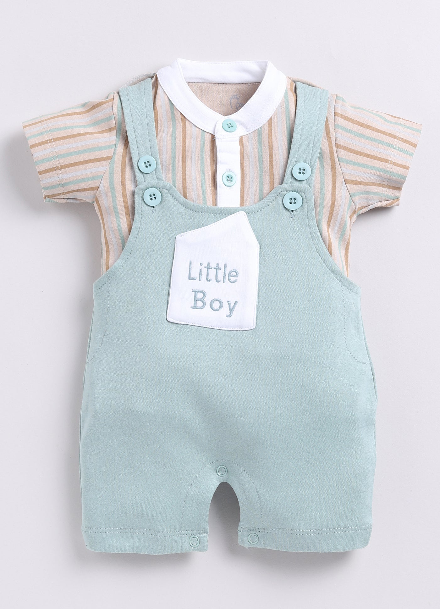 Designer Baby Boys Dungaree-Lightgreen