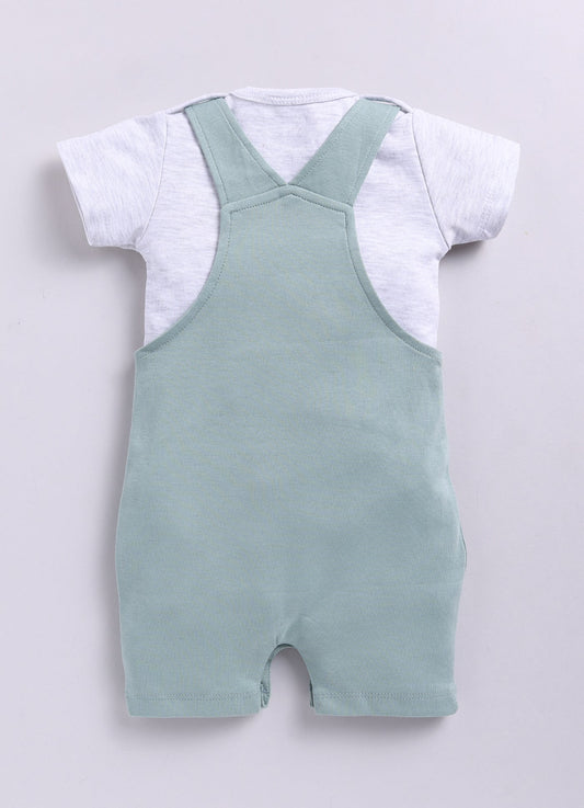 BabyGo Baby Boy Dungaree-Pista Green